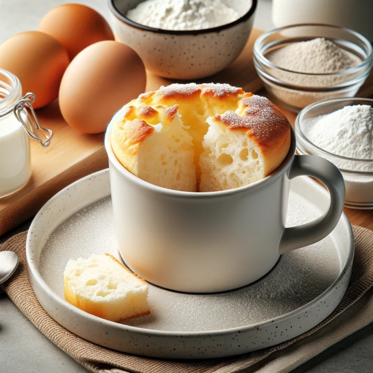 Receta Rápida Keto: Pan de Taza en Solo 90 Segundos con 5 Ingredientes