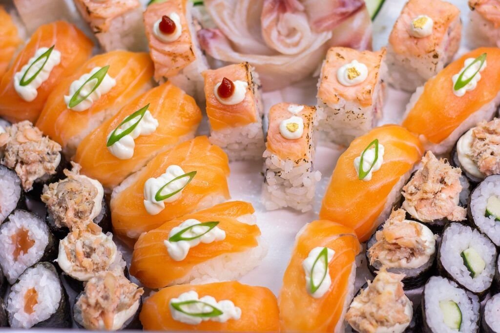 Sushi de salmón Receta de Sushi de Salmón